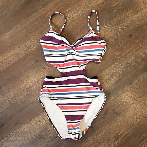 Nwot Striped coastal beach monokini size 6 Other - NWOT Striped Monokini  One-Piece Swimsuit